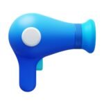 hair dryer icon in 3d fluency style